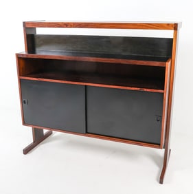 DANISH FREESTANDING ROSEWOOD BAR C. 1960S