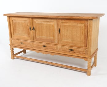 HENNING KJAERNULF STYLE OAK SIDEBOARD C. 1970S