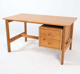 HANS J WEGNER DANISH OAK WRITING DESK C. 1960S