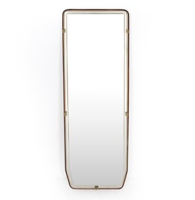 MID-CENTURY DANISH MINIMALIST MAHOGANY MIRROR
