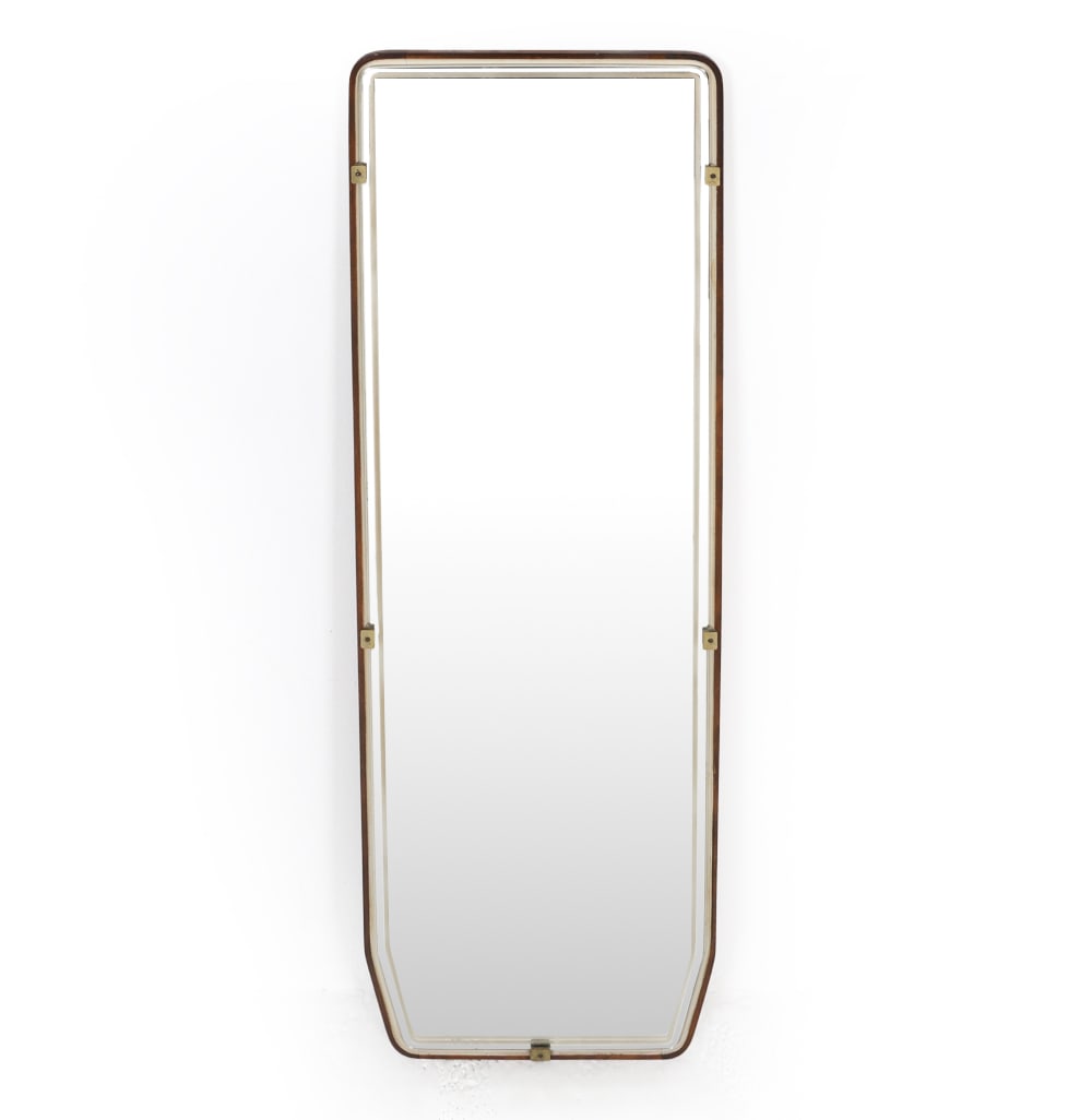 MID-CENTURY DANISH MINIMALIST MAHOGANY MIRROR (1 of 12)