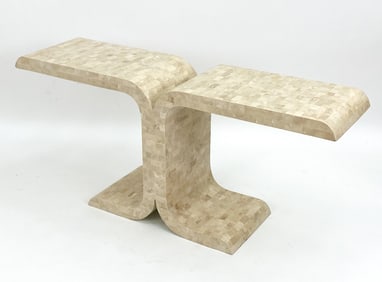 MAITLAND-SMITH TESSELLATED STONE CONSOLE TABLE