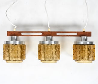 MID-CENTURY DANISH TRIPLE PENDANT LAMP