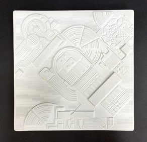 EDUARDO PAOLOZZI PORCELAIN PLAQUE FOR ROSENTHAL