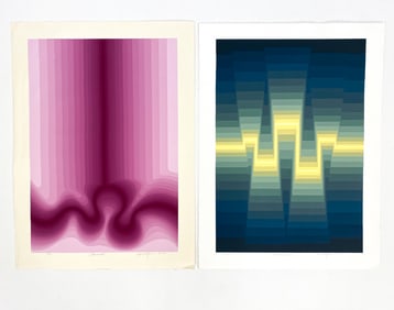 (2) ROY AHLGREN (AMERICAN, 1927-2011) SILKSCREENS