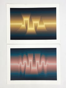 (2) ROY AHLGREN (AMERICAN, 1927-2011) SILKSCREENS