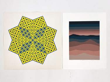 (2) ROY AHLGREN (AMERICAN, 1927-2011) SILKSCREENS