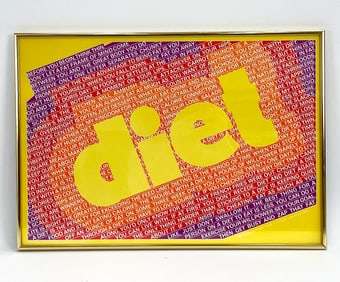 POP ART ?DIET? SILKSCREEN ON BOARD
