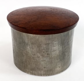 PEWTER & COCOBOLO DRESSER JAR