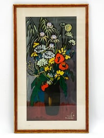 MILIA LAUFER (1909-2008) STILL LIFE A/P PAINTING