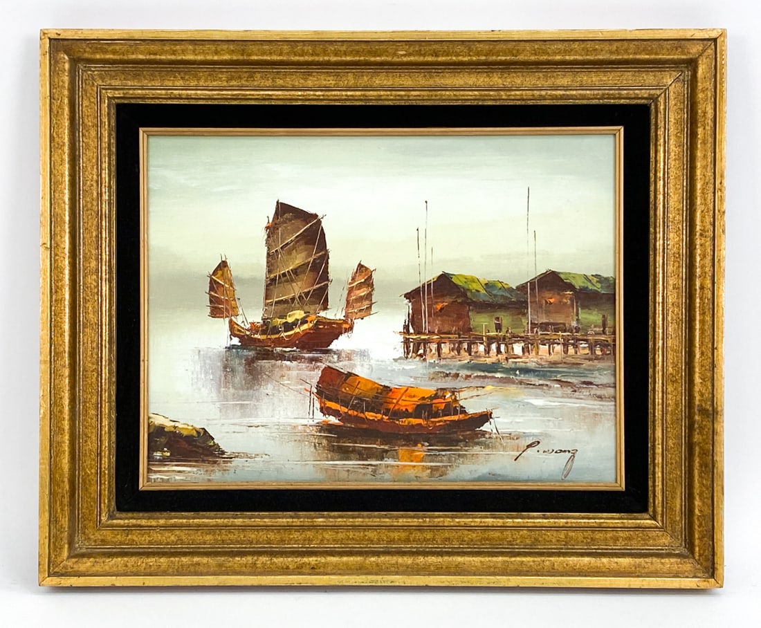 PETER C. WONG (TAIWAN, B.1953) HARBOR VIEW O/C (1 of 6)