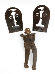 HAITIAN FIGURE & BOOKEND SCULPTURE