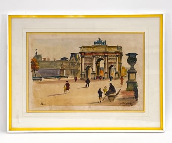 SUI SNIOR 1965 FRENCH WATERCOLOR