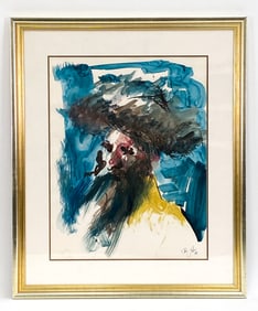TED JASLOW (B.1934) ABSTRACT WATERCOLOR 1968