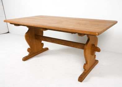 HENNING KJAERNULF OAK EXTENDING DINING TABLE