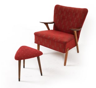 SCANDINAVIAN LOUNGE CHAIR & OTTOMAN
