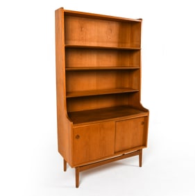 DANISH TEAK BOOKCASE CABINET C. 1960S