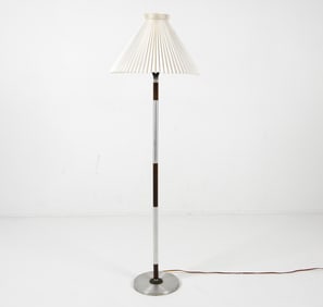 DANISH TEAK & ALUMINUM FLOOR LAMP C. 1960S