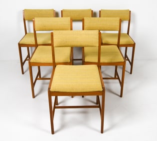(6) DANISH TEAK DINING CHAIRS C. 1960S