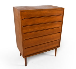 DANISH TEAK CHEST OF DRAWERS C. 1960S