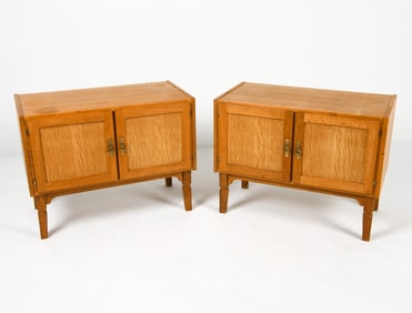 PAIR OF DANISH OAK CABINETS C. 1970S