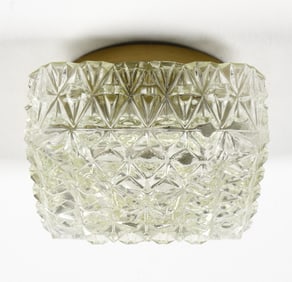 DANISH MOLDED CLASS CEILING LIGHT C. 1960S