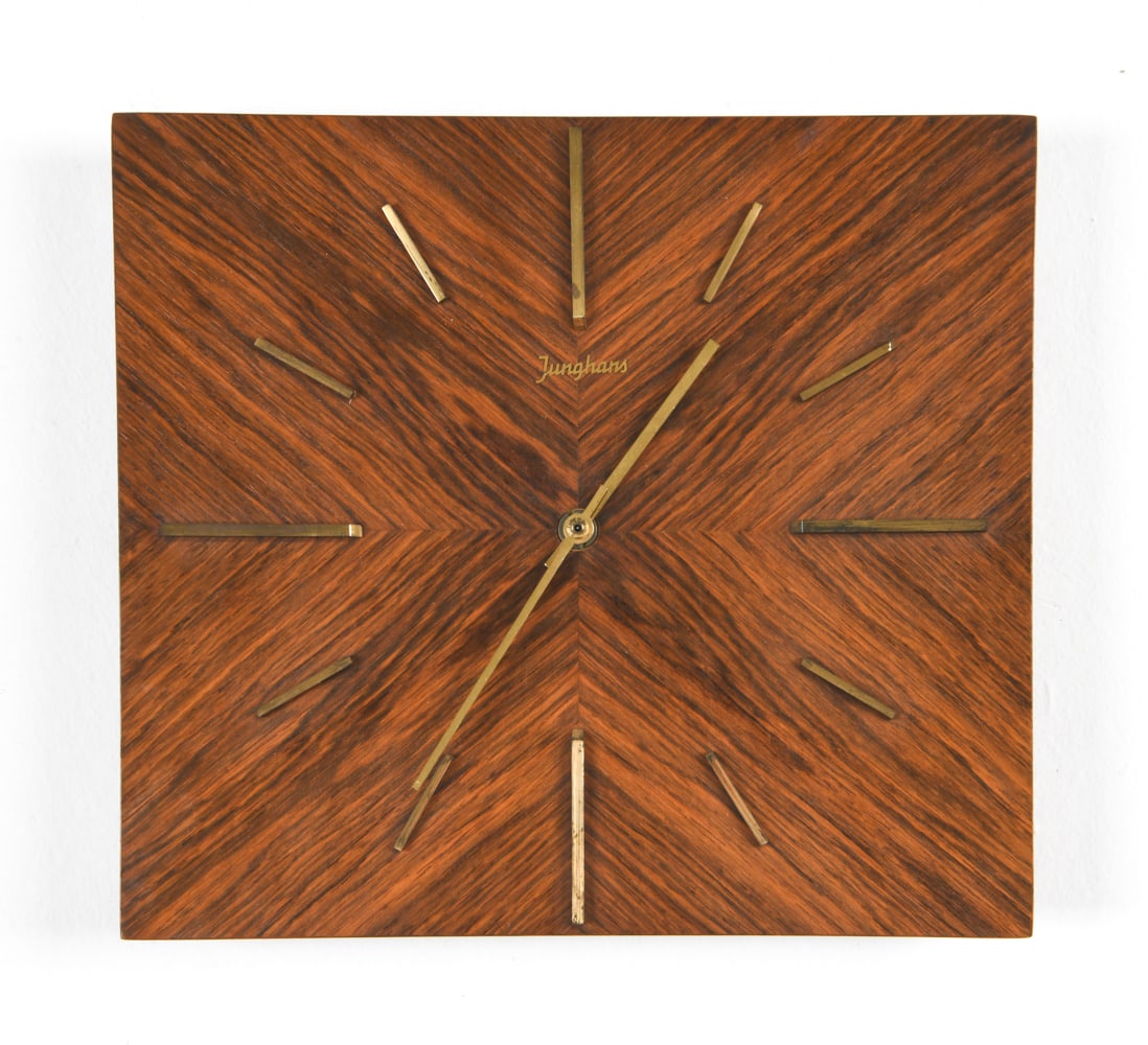 JUNGHAMS GERMAN TEAK WALL CLOCK C. 1970S (1 of 8)