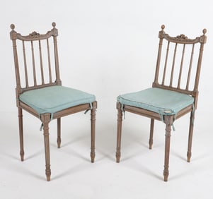 PAIR OF LOUIS XVI STYLE CANE SIDE CHAIRS