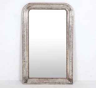 LOUIS PHILIPPE STYLE SILVER GILT WALL MIRROR