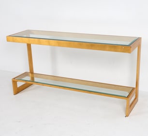 BELGOCHROM HOLLYWOOD REGENCY CONSOLE C. 1970S