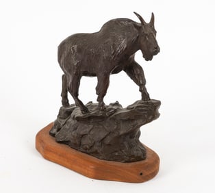 BRONZE GOAT SCULPTURE