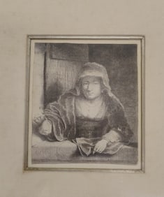 FERDINAND BOL 'THE WOMAN WITH THE PEAR' ETCHING