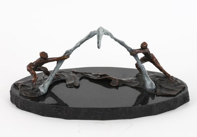 BRONZE & MARBLE SCULPTURE