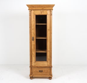 PINE & GLASS DISPLAY CABINET