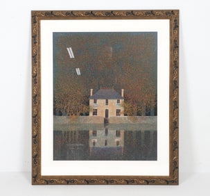 ANDRE BOURRIE 'LE MANOIR BRETON' SERIGRAPH