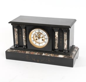 S. MARTI 19TH C. MARBLE MANTEL CLOCK