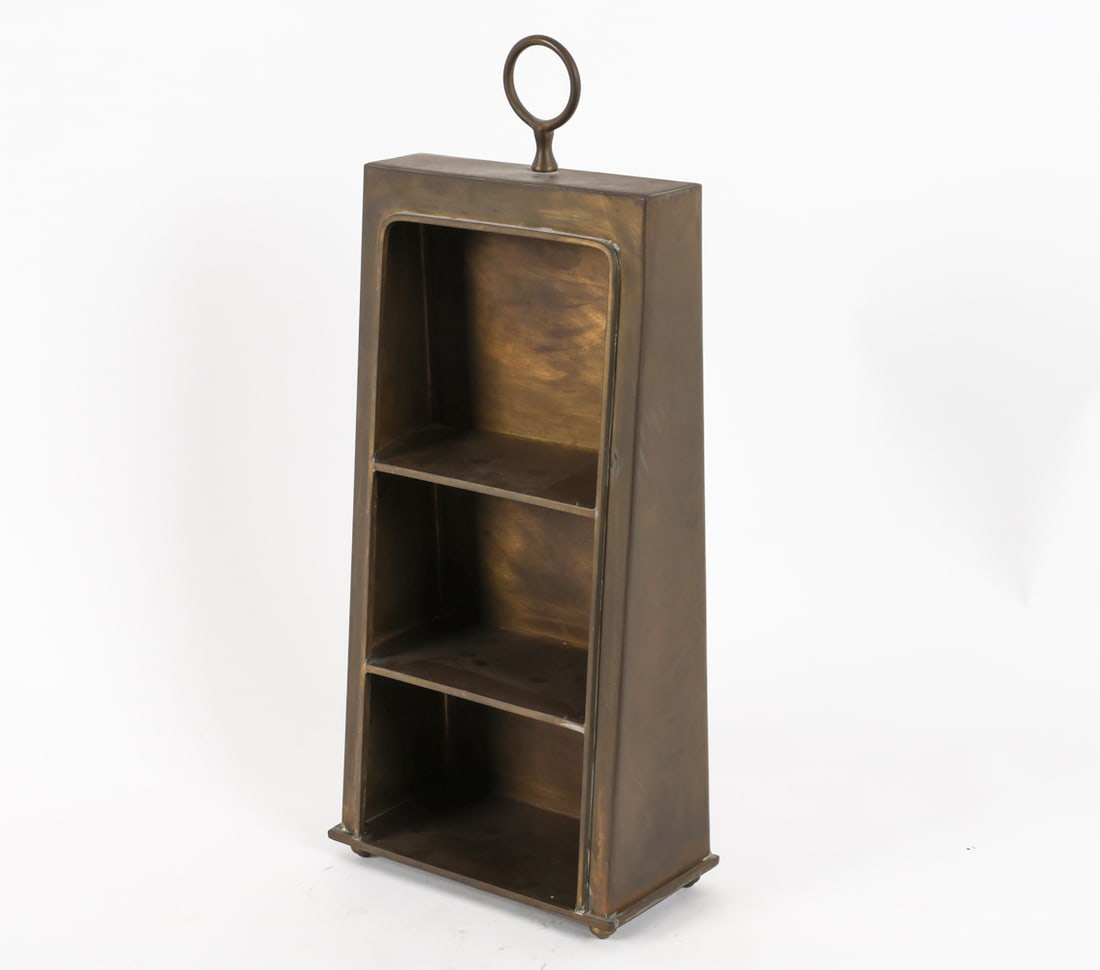 HOLLYWOOD REGENCY STYLE BRASS WALL SHELF (1 of 12)