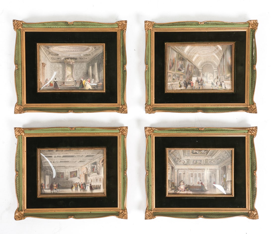 AFTER THOMAS ALLOM FRENCH INTERIOR PRINTS 19TH C. (1 of 11)