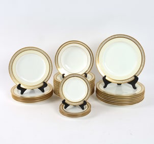 MINTON CHINA GILT RIM PORCELAIN GROUPING