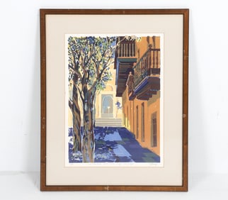 BARBARA WAGNER (B. 1955) STREET SCENE SERIGRAPH