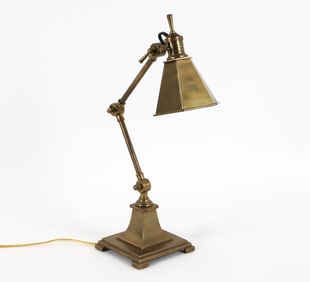 BRASS ARTICULATED TABLE LAMP