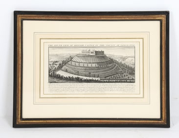ANTIQUE 'VIEW OF THE BELVOIR CASTLE' PLATE ETCHING
