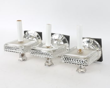 (3) MERCURY GLASS SCONCES