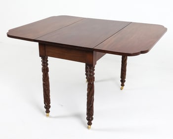 ANTIQUE MAHOGANY DROP LEAF TABLE