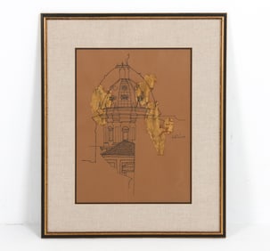 HIDE SOTO 20TH C. INK DRAWING