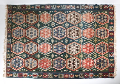 20TH C. TURKISH KILIM WOOL RUG
