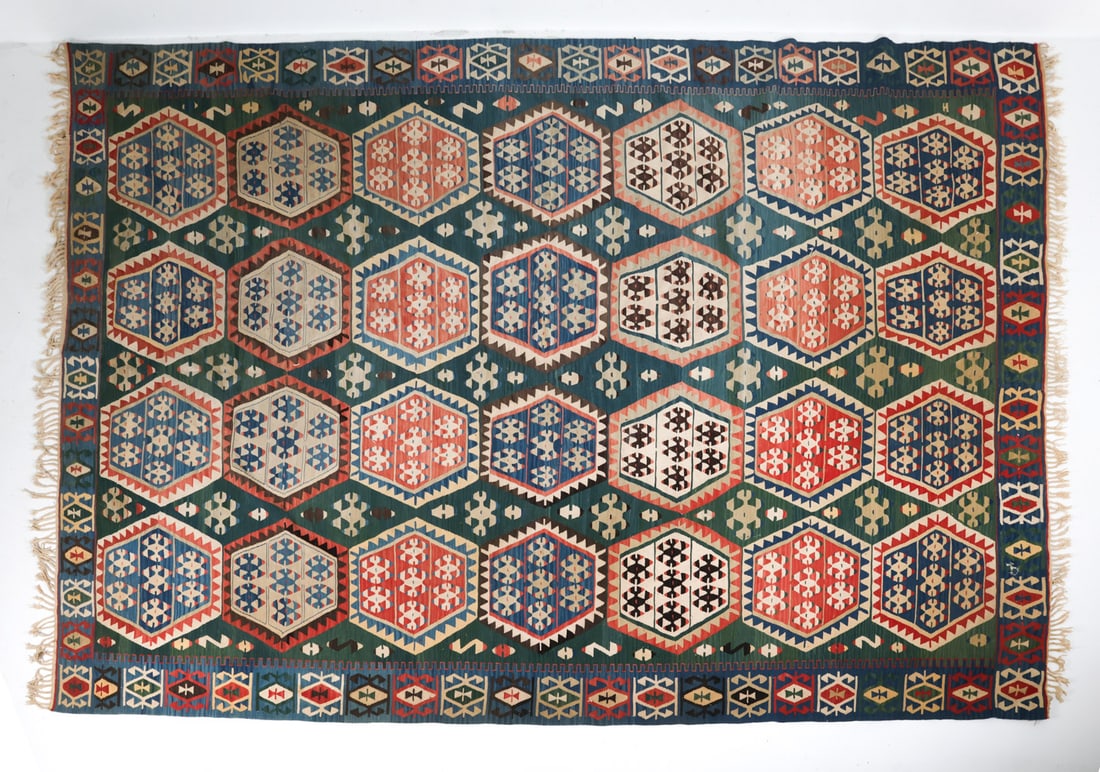 20TH C. TURKISH KILIM WOOL RUG (1 of 14)