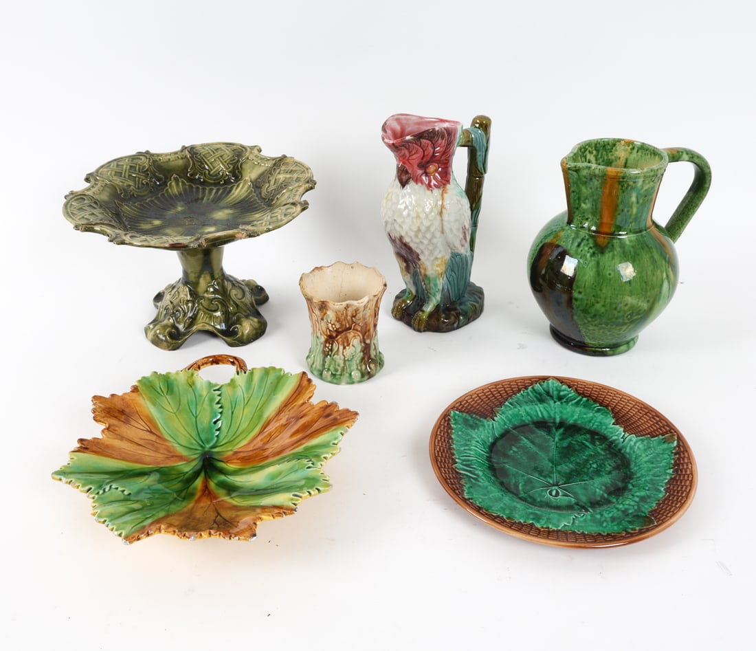 ANTIQUE MAJOLICA GROUPING (1 of 17)