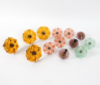 VINTAGE GLASS CURTAIN TIEBACK GROUPING