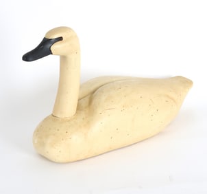 JOE REVELLO CARVED SWAN DECOY